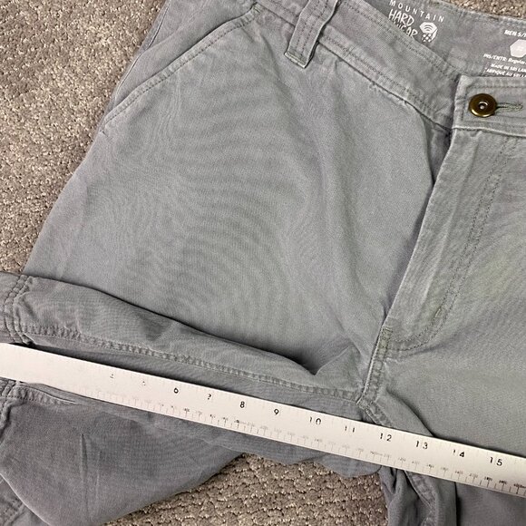 Mountain Hardwear Shorts Men's 32 Gray AOP Canvas Cotton Hiking Outdoor - Picture 12 of 12